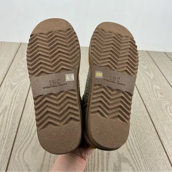 I.N.C. International Concepts Ariee Mini Cold Weather Booties 8M Tan Bling $60 - Picture 7 of 8